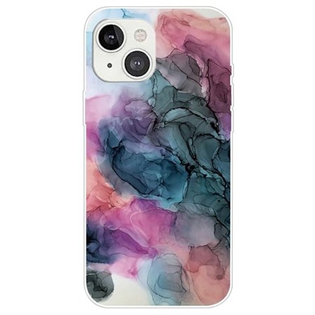 Marble design iPhone 14 Plus cover - Osmose Af Rosa Og Grøn