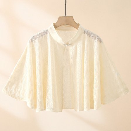 Rose Jacquard Polyesterihuivit Aurinkosuojahuivi APRICOT