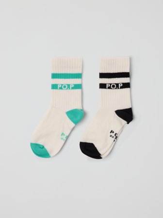 Polarn O. Pyret - 2-pack socks - 28 - 30 - Childrenswear - turquoise