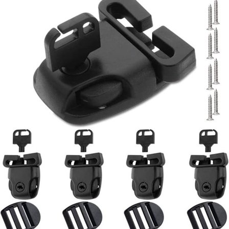 4-delt sæt Spa Hot Tub Cover Reparationskit med Spalte - Udskift Beslag Clip Lås med Nøgler og Hardware