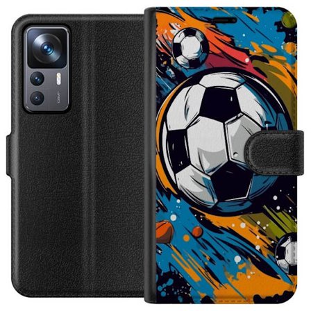Plånboksfodral till Xiaomi 12T med Fotbollar