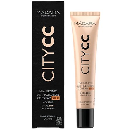 MÁDARA Hyaluronic Anti-Pollution CC Cream SPF15 Beige 40 ml, Makeup, Ansigt, Bb/cc Cream