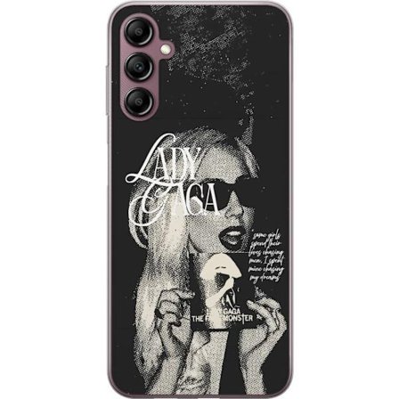 Yhteensopiva Puhelinkuori Samsung Galaxy A14 5G Lady Gaga mustavalkoinen retrojuliste aurinkolaseilla ja pop-taide-estetiikalla