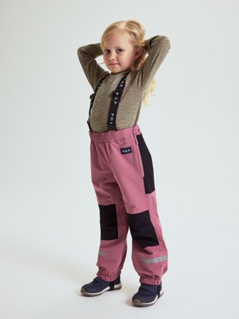Polarn O. Pyret - Stormy low – waterproof shell pants - 110 - Childrenswear - pink