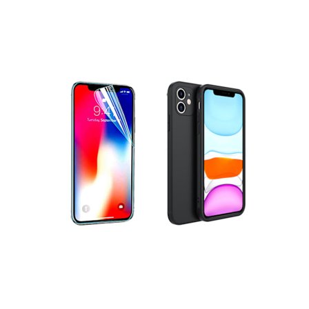 iPhone 12 Pro - Mattbehandlat Skyddsskal & Mjukt Skärmskydd