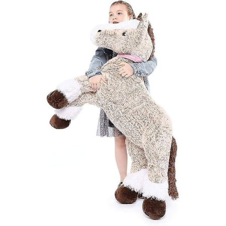 Stor Hest Kosedyr, Lang Hest Plysjpute leke - WELLNGS