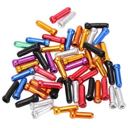 BOLANY 50 st Mountainbike Bromsvajerkapslar Aluminiumlegering Cykelvajer Ändhylsor