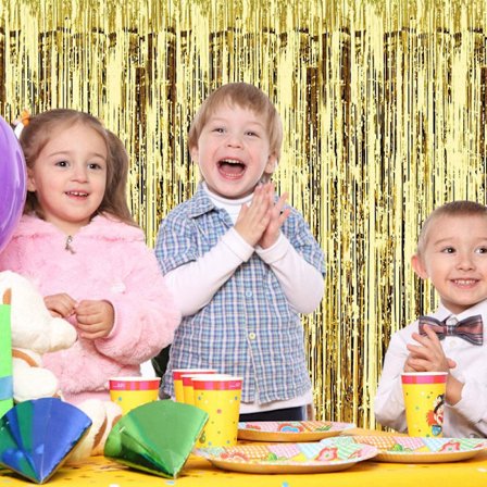 6 st Metallic Tinsel Gardiner/Aluminium fransgardin, Decorad DXGHC