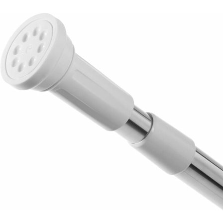 Justerbar Bruseforhængsstang Uden Boring, Teleskopisk Skridsikker Brusestang i Rustfrit Stål 50-80cm,