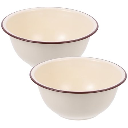 Vintage Emaljeskåler, Sett med 2, Kjøkkenutstyr i Retrostil