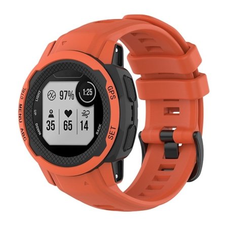 Garmin Instinct 2S silikonikellon hihna - Oranssi