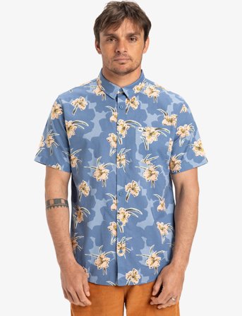 Quiksilver Apero Classic Ss - Blue - S