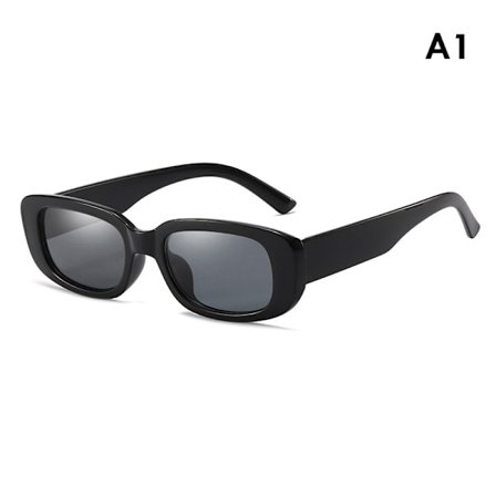 Modesolglasögon Kvinnor rektangulära solglasögon Vintage solglasögon M