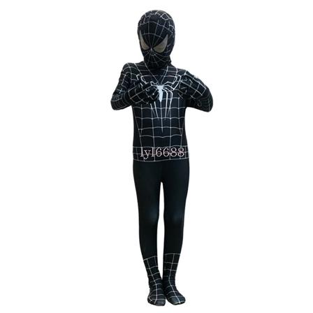 Halloween-lasten supersankari Spider-Man -tights Homecoming Expedition Iron Man -asu esitysasu Black Spider XXL