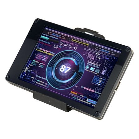 Lämpötilanäyttö järjestelmän valvontaan, 3,5 tuuman IPS-tietokoneen lämpötilanäyttö USB-liitännällä, PC:n CPU-GPU-datanäyttö säädettävällä 