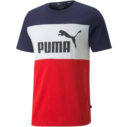Shirts Puma Essentials Colorblock Tee Grenade,röda 170 - 175 Cm/s