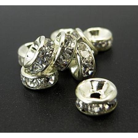 100 St Mellandelar Metallpärlor Rhinestones