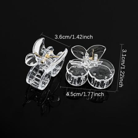 Akryl Clear Claw Transparent plasthårklämmor Blank hårnål A10