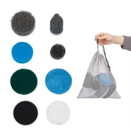 El rengöring borste tillbehör 8 delar badrum kök toalett borste tillbehör