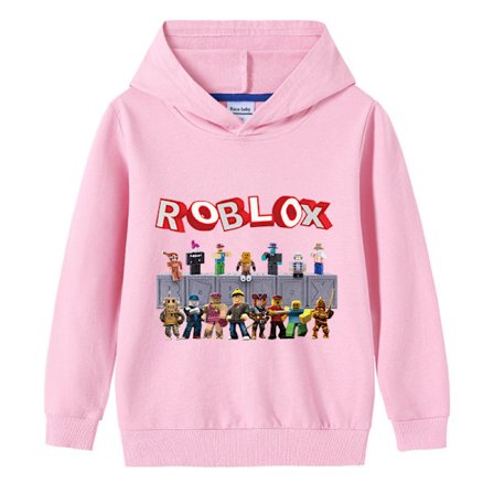Roblox barnkläder - bomull huvtröja - pink