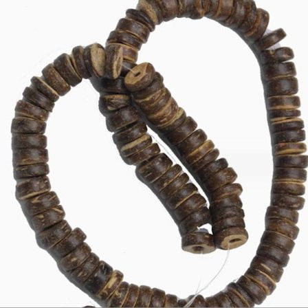 550 stk 8mm kokosnøttskallperler Naturlig Rondelle