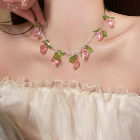 Halsband Strawberry Chain Strawberry Halsband Clavicular Chain
