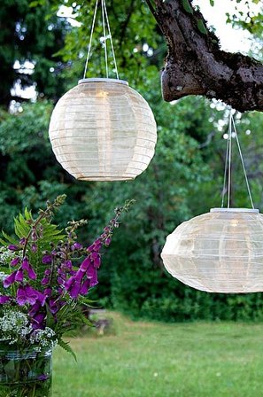 Jotex - RICIE ozodbna lampka solarna o średnicy 25 cm Beżowy - Kup Oświetlenie zewnętrzne firmy Jotex