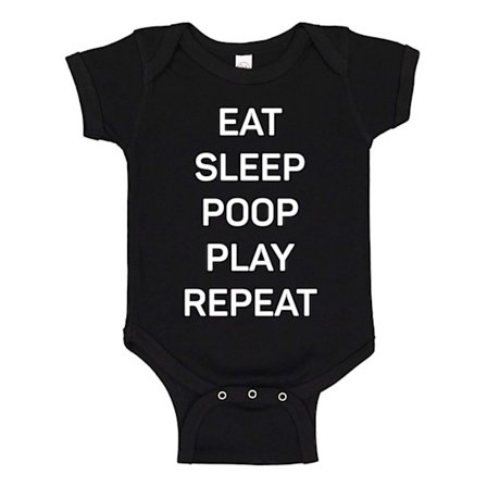 Eat Sleep Poop Play Repeat - Baby Body