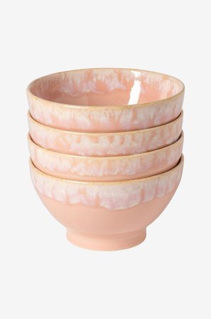 COSTA NOVA - Latte skål 4-pack - Rosa - Skålar - Från Homeroom