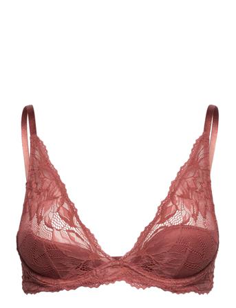Lght Lined Plunge Lingerie Bras & Tops Plunge Bras Vaaleanpunainen Calvin Klein