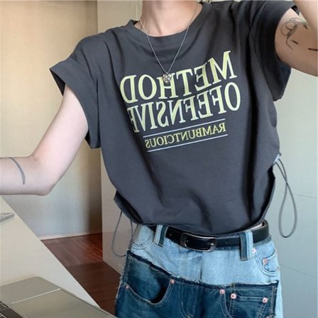 Dam T-shirt Bottoming Shirt GRÅ L