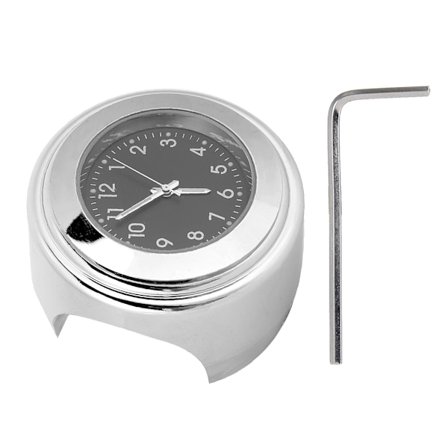 22-25mm Universal Motorsykkel Styret Klokke Metallfeste Svart Urskive