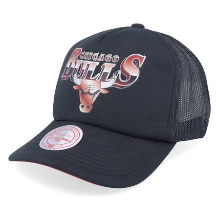 Mitchell & Ness - NBA - Black - trucker - Cap - Chicago Bulls Rock On Black Trucker - Hatstore