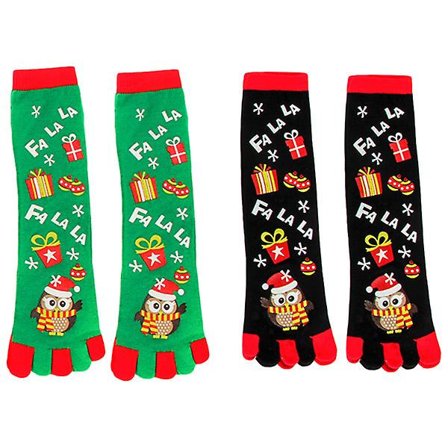 2 par jule-sokker, søte tegneserie, komfortable, tykke julesokker