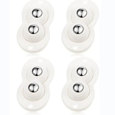 4 stk Mini hjul med dobbel perle universalhjul