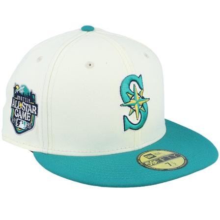 New Era - MLB White fitted Caps - Seattle Mariners 59FIFTY All Star Game 23 Workout & Game White/Teal Fitted @ Hatstore