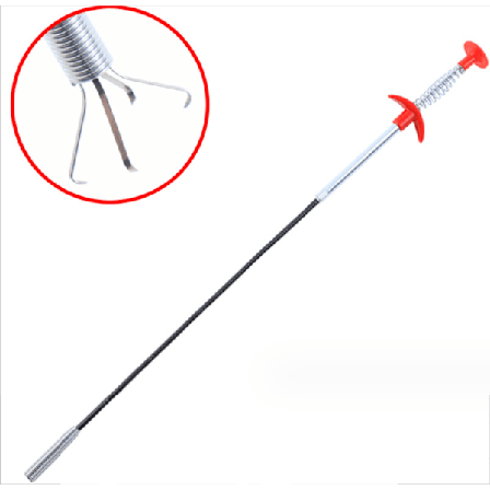 Viemärinavaaja, taittuva avaaja, 4-haarainen kahva, musta, 90 cm