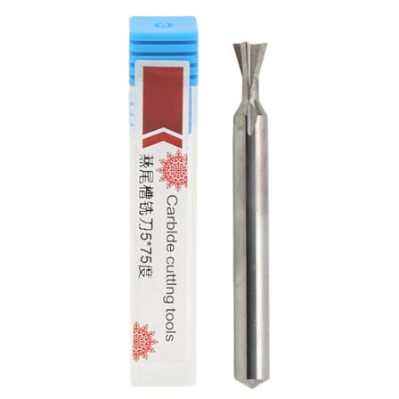 Dovetail End Mill Cutter Høy Hardhet Legering 5mm 4 Flutes Rask Bor Fræs Cutter for Industri 5 X 75° X 50L