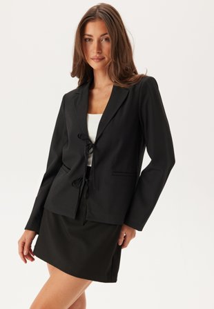 ONLY - Onlmarine Life L/S BOW BLAZER - Black - Kläder - - Bubbleroom