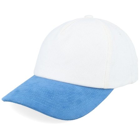 Equip - Weiss Adjustable Cap - Blank Corduroy Off White/Sky Blue A-Frame Golfer @ Hatstore