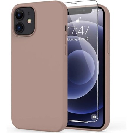 iPhone xr Cover med Skærmbeskytter, Blød Flydende Silikone