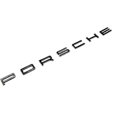 Porsche 911 Carrera, Cayenne Turbo GT3 Blank Svart Baklucke Badge Emblem
