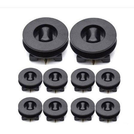 10 stk Svarte Bilmatte Klips, Bilmatteholder for Bilteppe Sklisikkert