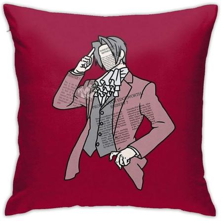 Åklagare Miles Edgeworth Örngott Hemdekorativt Kuddfodral Sängsoffa Soffa Kudde Fyrkantigt case 18x18 tum