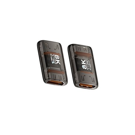 8K HDMI 2.1 hun til hun kobler 3-pak - UHD 60Hz forlængelsesadapter til TV monitor projektor Black