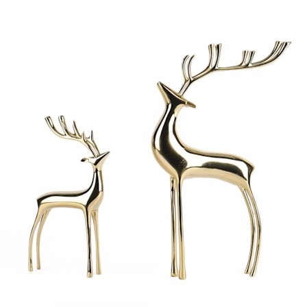 Krystallkule Reinsdyr Figur Statuer Deluxe Kobber Tung Reinsdyr i Stuen Kontor Bokhylle Borddekorasjon Hjorteskulptur