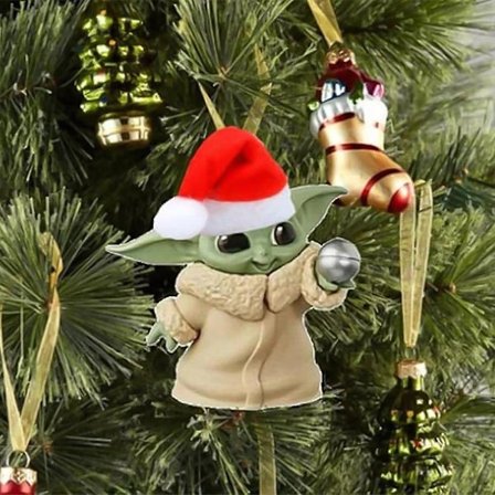 Baby Yoda julefest dekoration Xmas træ hængende vedhæng Ornamenter -ES