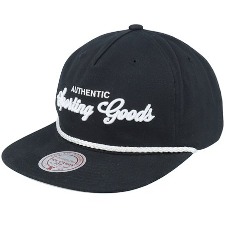 Mitchell & Ness - Sort snapback Kasket - Sporting Goods Deadstock Branded Black Snapback @ Hatstore