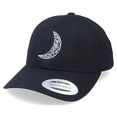 Iconic - Zwart adjustable Cap - Moon Rose Mandala Black Curved Adjustable @ Hatstore