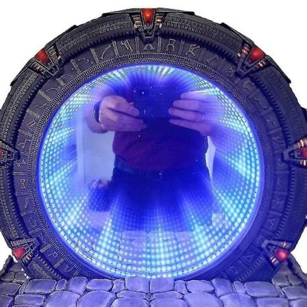 Star-gate lysspejl Cosplay rekvisit Replika Fantastisk Atlantis Universe Samlingsgave Gaming Skulptur Model Legetøjsrekvisit